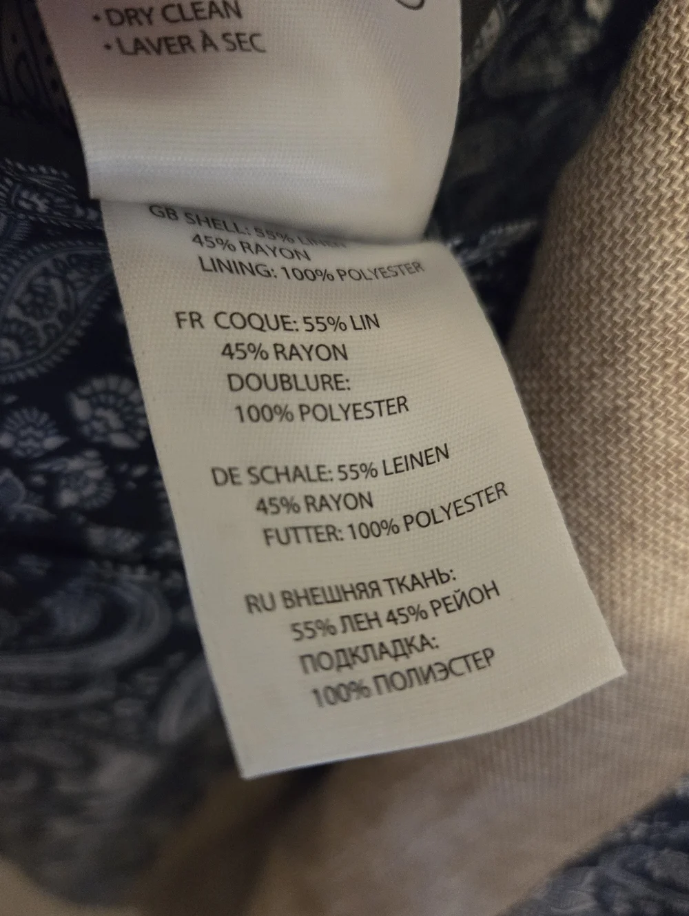 Oak Hill Sport Coat Blazer 2XL 50R/52R Linen Rayon Tan - Picture 7 of 14